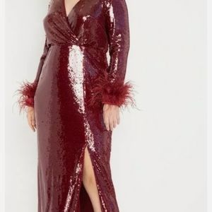 ELOQUII MAXI SEQUIN DRESS SIZE 18